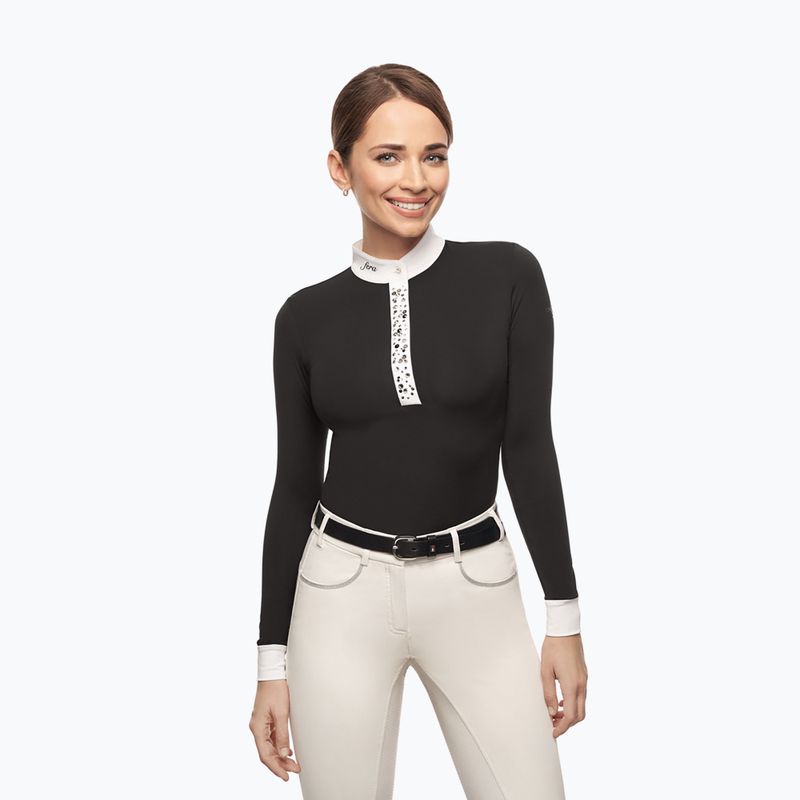 Damen Langarm-Wettkampf-Shirt Fera Nebula schwarz 1.1.l