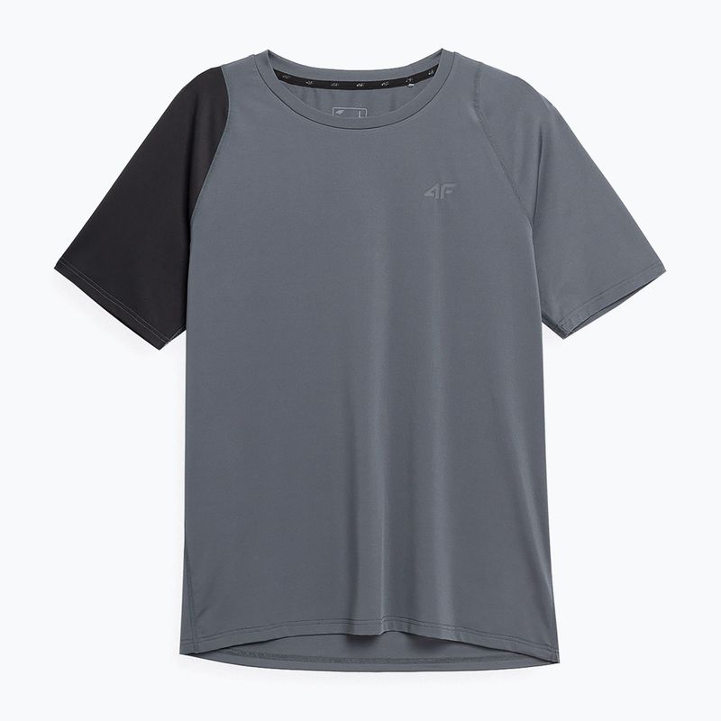 Herren Trainings-T-Shirt 4F grau-schwarz 4FSS23TFTSM405-23S