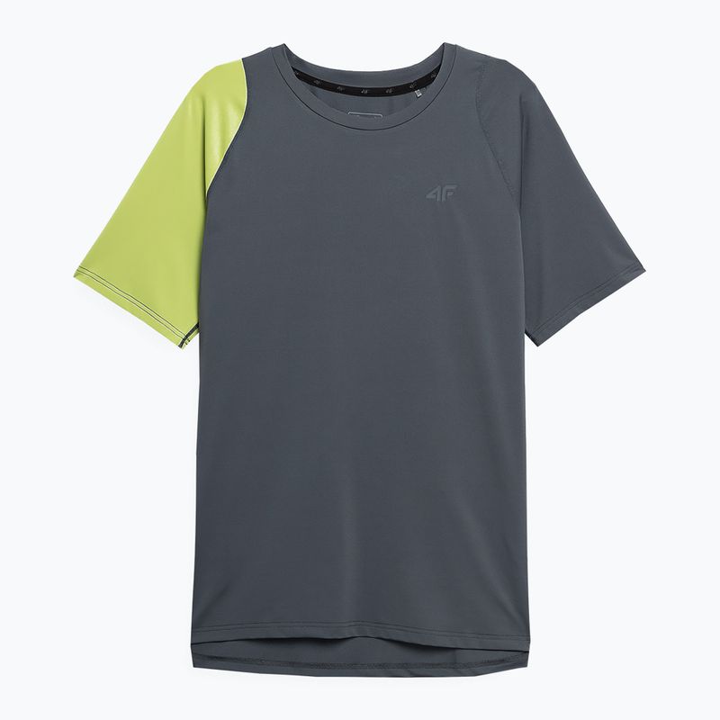 Herren Trainings-T-Shirt 4F grau-grün 4FSS23TFTSM405-45S