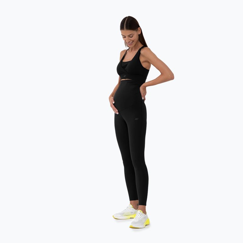 Damen-Leggings 4F F178 tiefschwarz