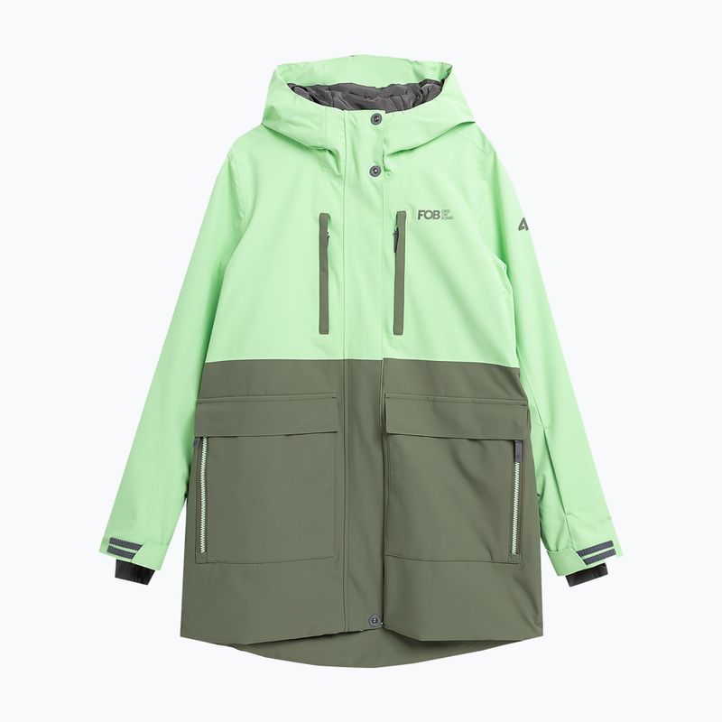 Damen Snowboardjacke 4F F331 hellgrün neon