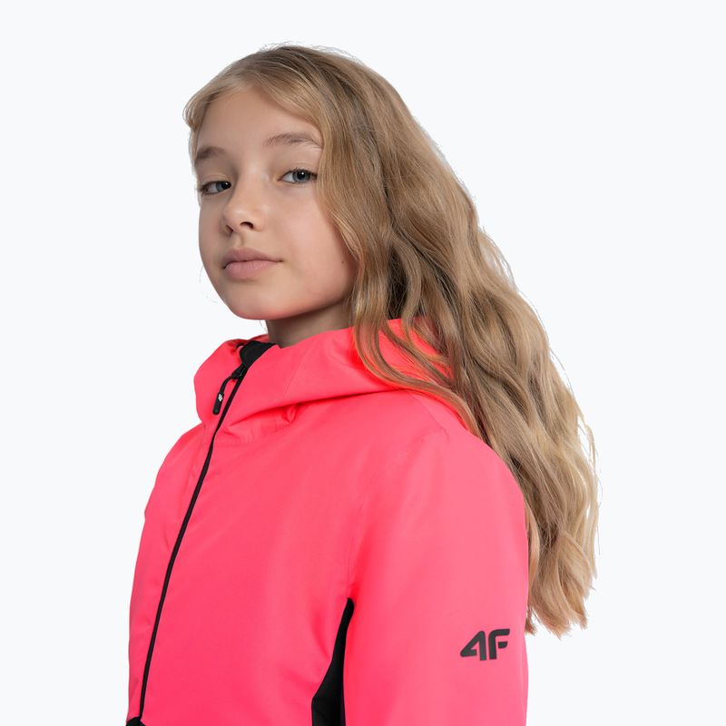 Kinder-Skijacke 4F F292 hot pink neon