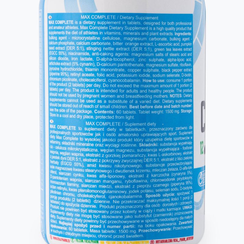 Max Complete Real Pharm Vitamin- und Mineralienkomplex 60 Tabletten 666695 3