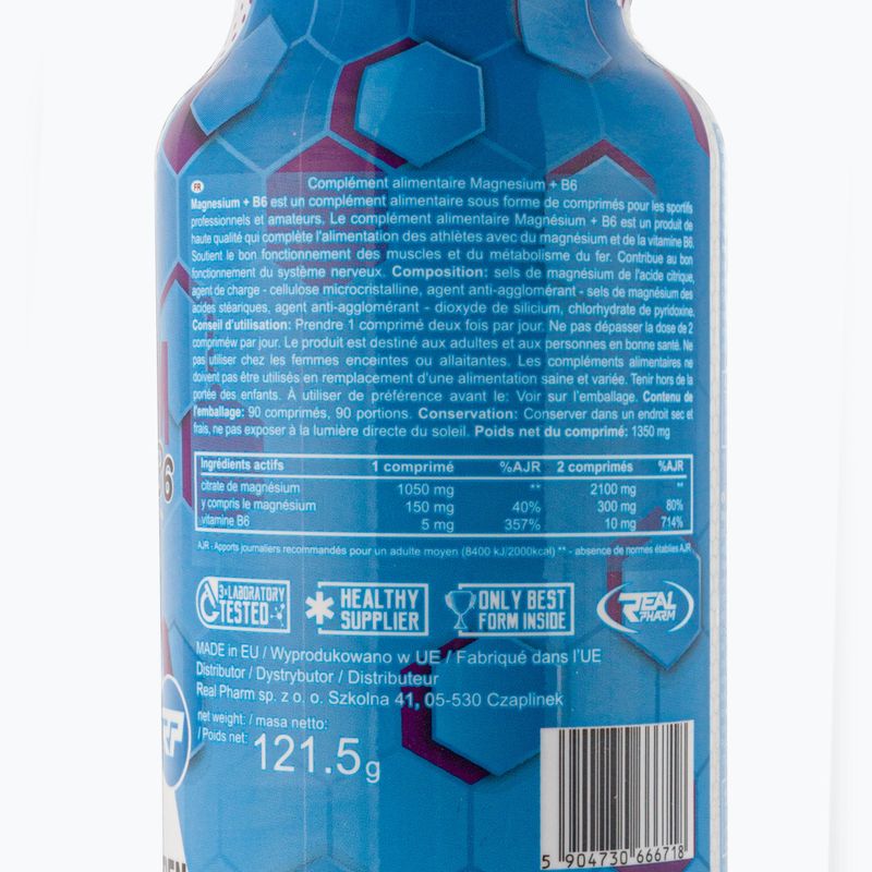 Magnez Real Pharm Magnesium+B6 90 Tabletten 3