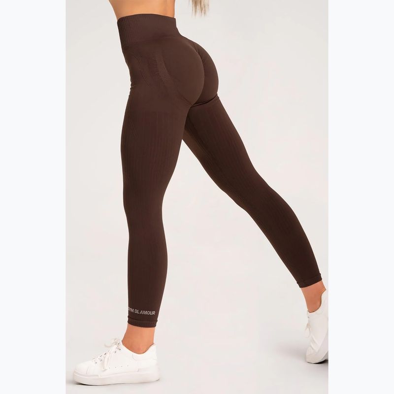 Women's Gym Glamour Push-up Leggings braun 370 5