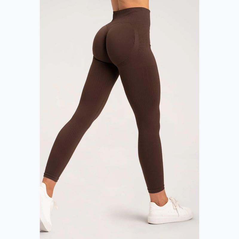 Women's Gym Glamour Push-up Leggings braun 370 6