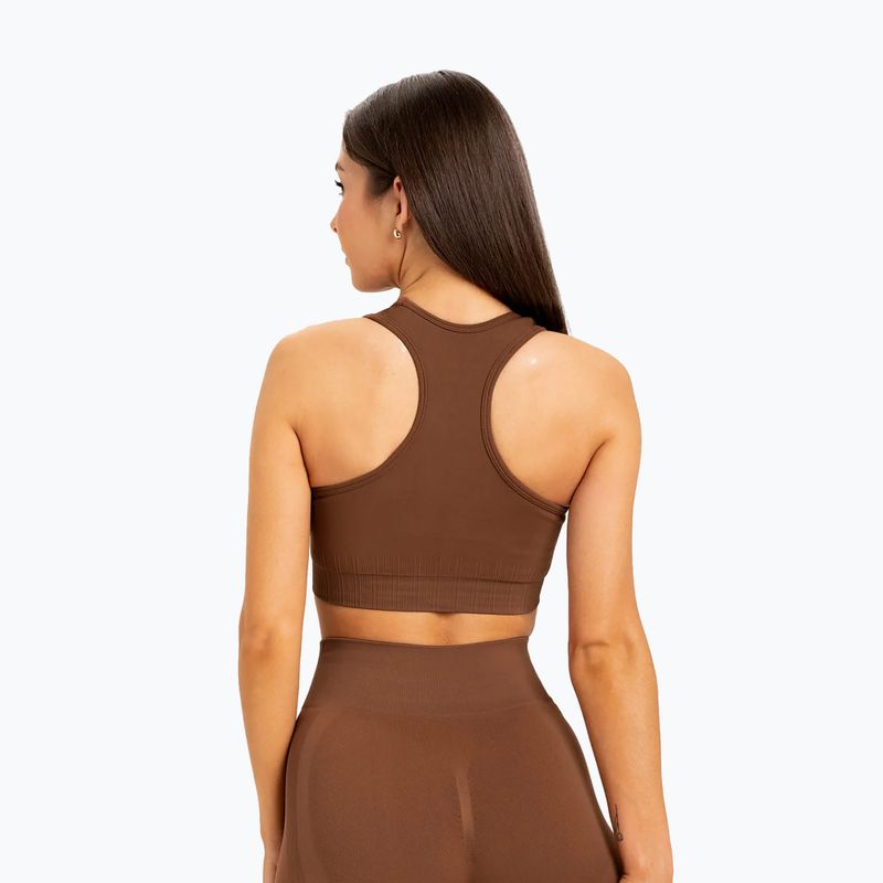 Damen Trainings-BH Gym Glamour push up braun 373 2