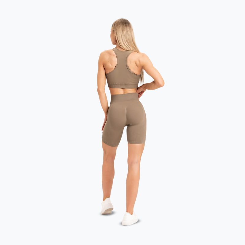 Damen Trainingsshorts Gym Glamour Bikery push up beige 316 13