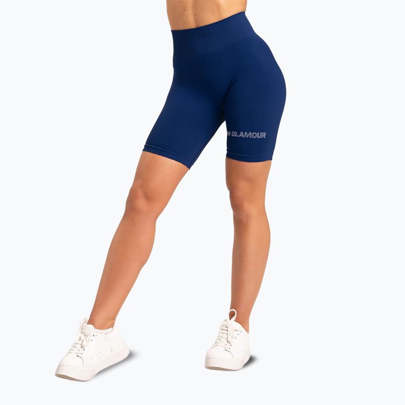 Damen Trainingsshorts Gym Glamour Bikery push up blau 317 11