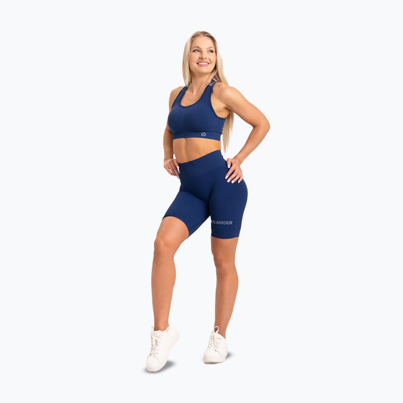 Damen Trainingsshorts Gym Glamour Bikery push up blau 317 12