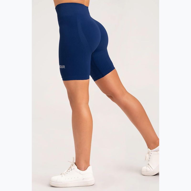 Damen Trainingsshorts Gym Glamour Bikery push up blau 317 15