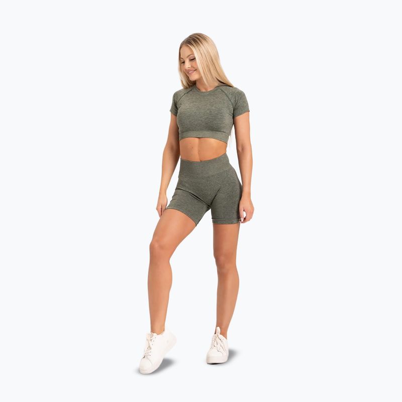 Trainingsshorts Damen Gym Glamour Seamless khaki 2