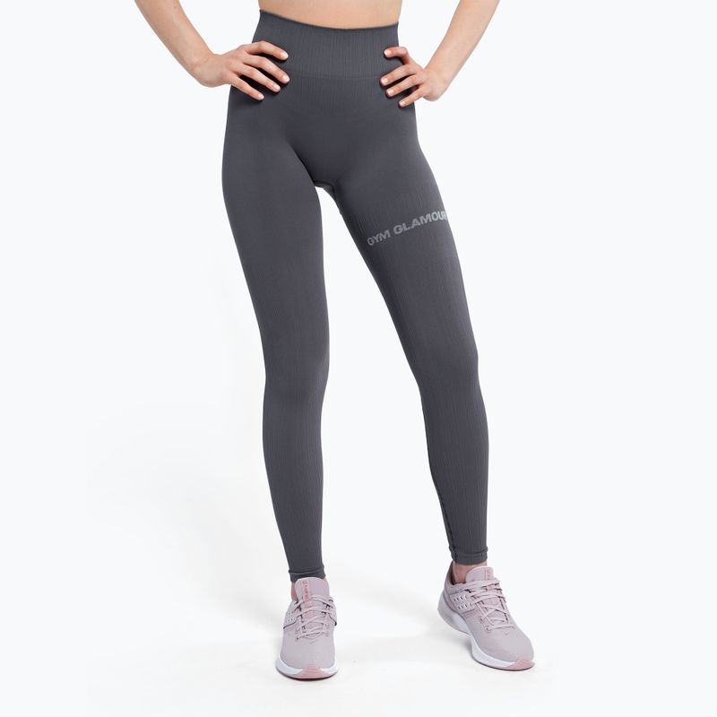 Training-Leggings Damen Gym Glamour push up grau 4