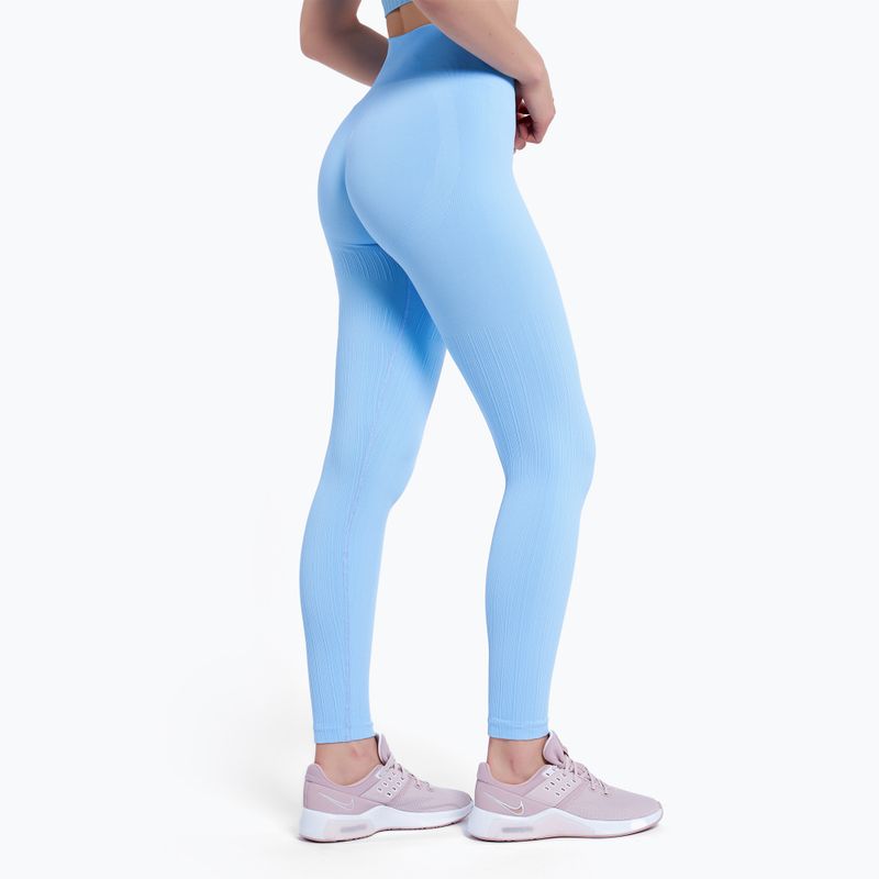 Training-Leggings Damen Gym Glamour push up hellblau 45 3