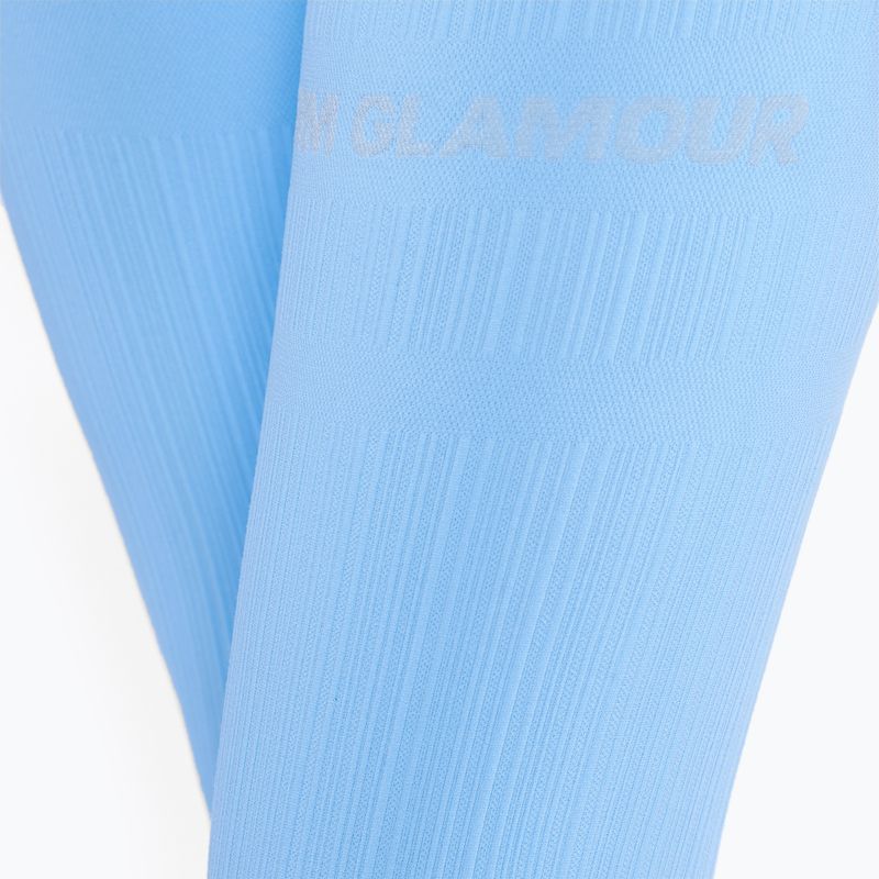 Training-Leggings Damen Gym Glamour push up hellblau 45 5