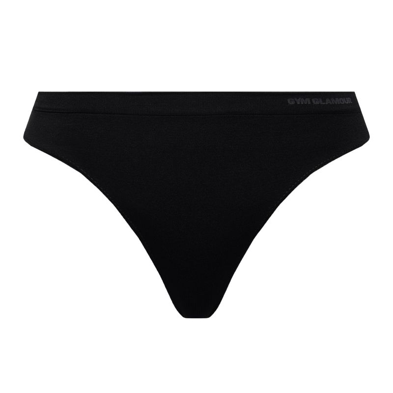 Women's Gym Glamour String Schwarz 412-4 4