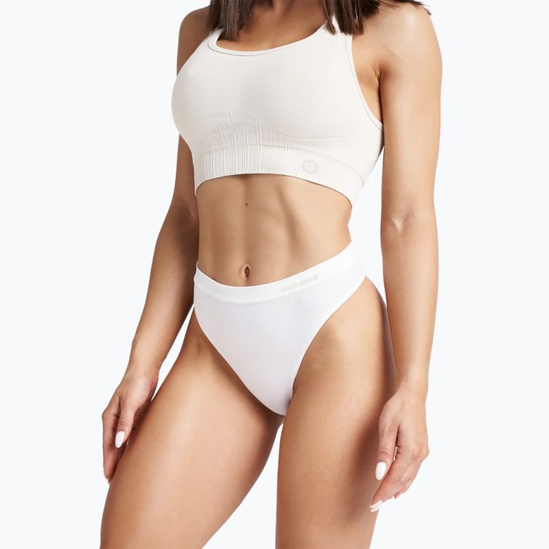 Women's Gym Glamour Tanga Weiß 414 4