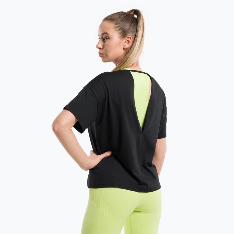 Damen Trainings-T-Shirt Gym Glamour V Schwarz 421 3