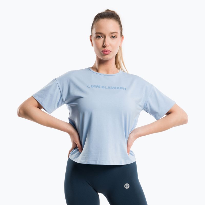 Damen Trainingsshirt Gym Glamour V Blau 422