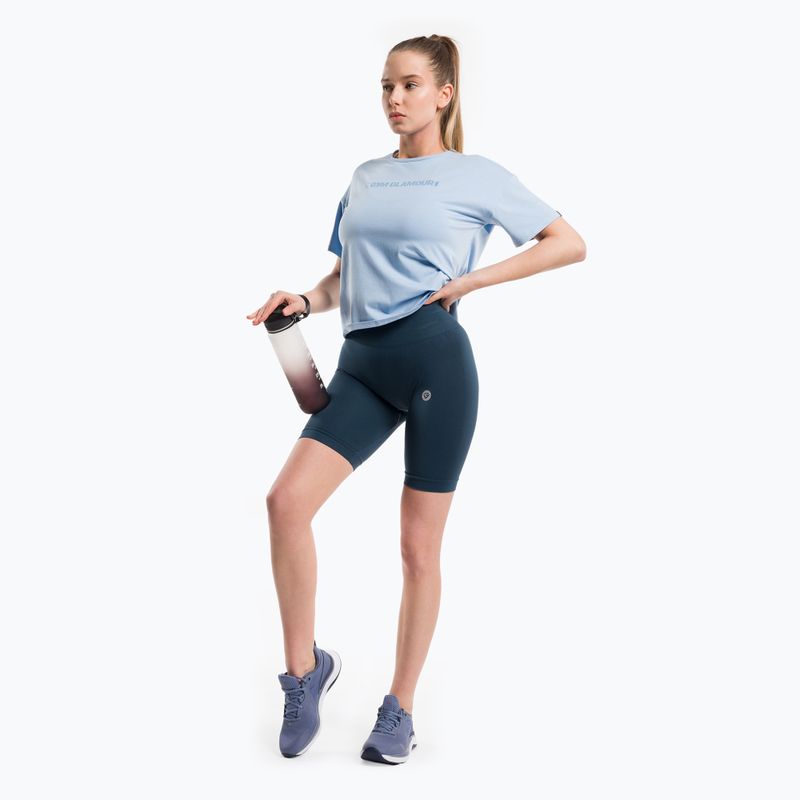 Damen Trainingsshirt Gym Glamour V Blau 422 2