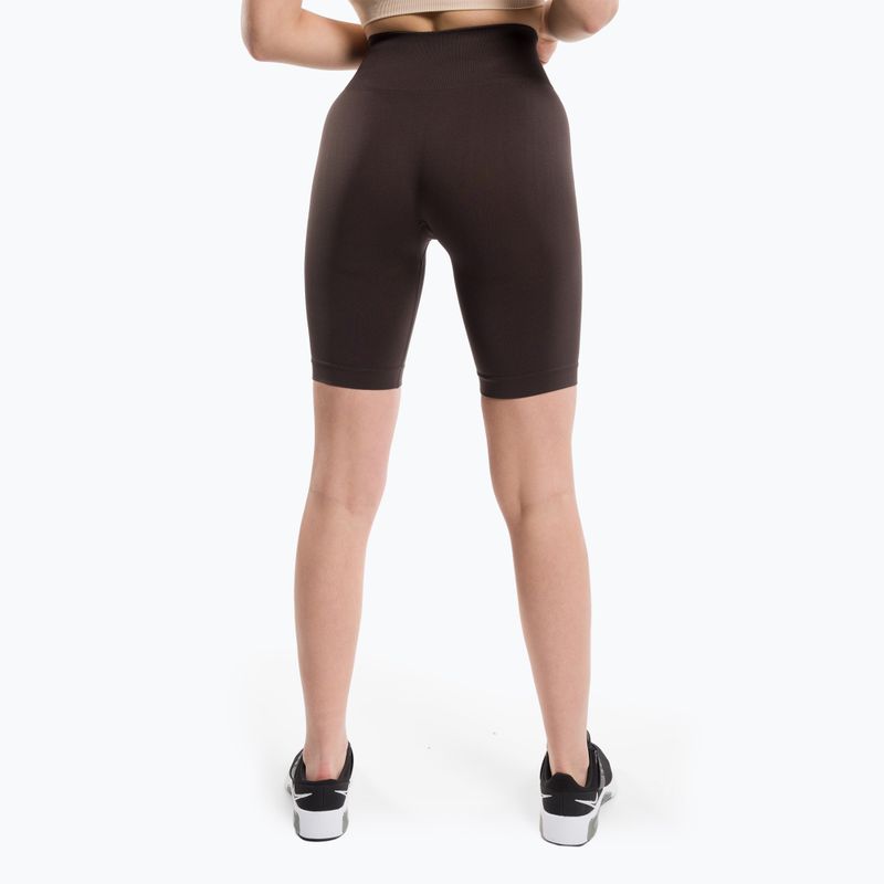 Damen-Trainingsshorts Gym Glamour Flexible Brownie 434