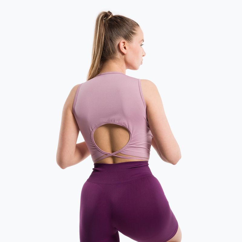 Damen-Workout-Top Gym Glamour Tied Pink 442 3