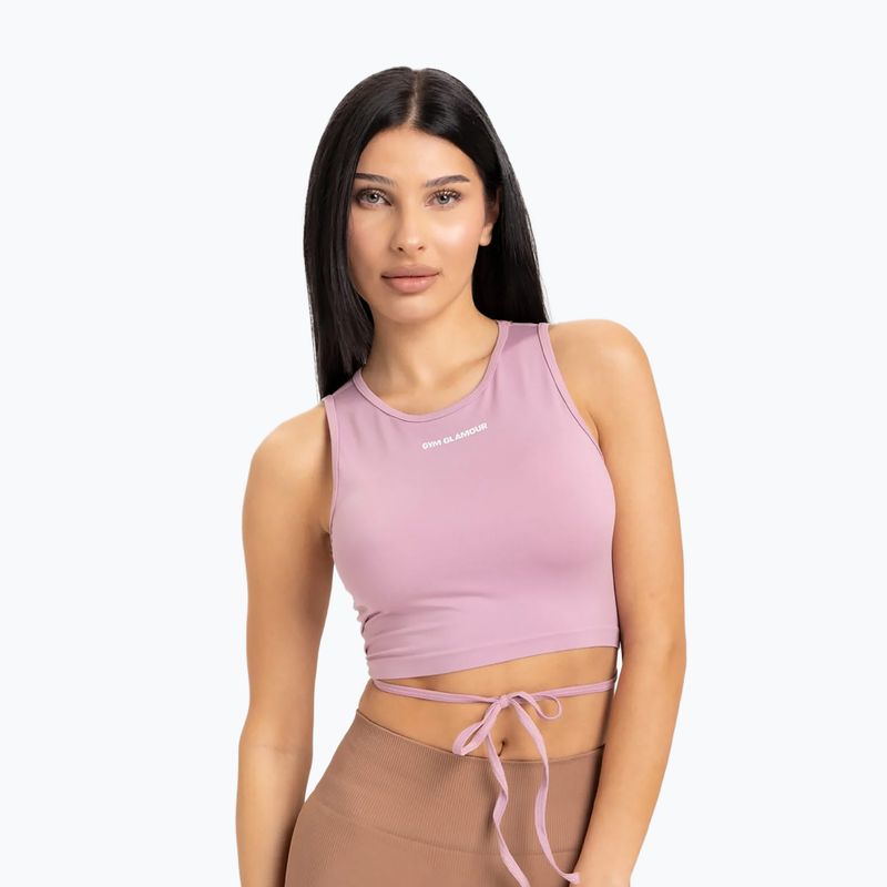 Damen-Workout-Top Gym Glamour Tied Pink 442 3