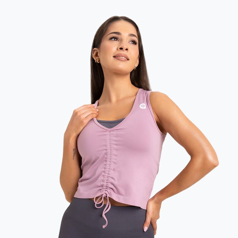 Damen-Workout-Top Gym Glamour Drawstring Pink 447