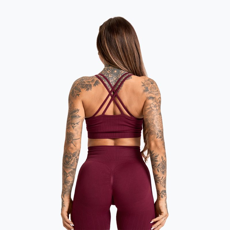 Damen Trainingsleggings Gym Glamour Push Up 2.0 merlot 6