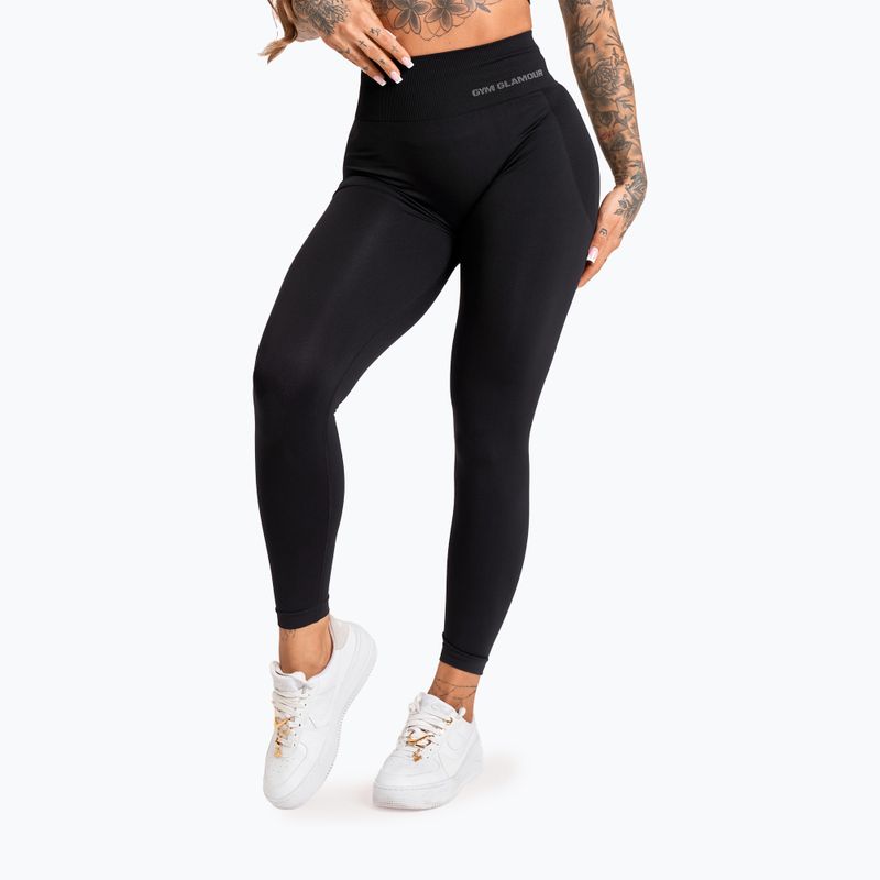 Damen-Leggings Gym Glamour Solid schwarz