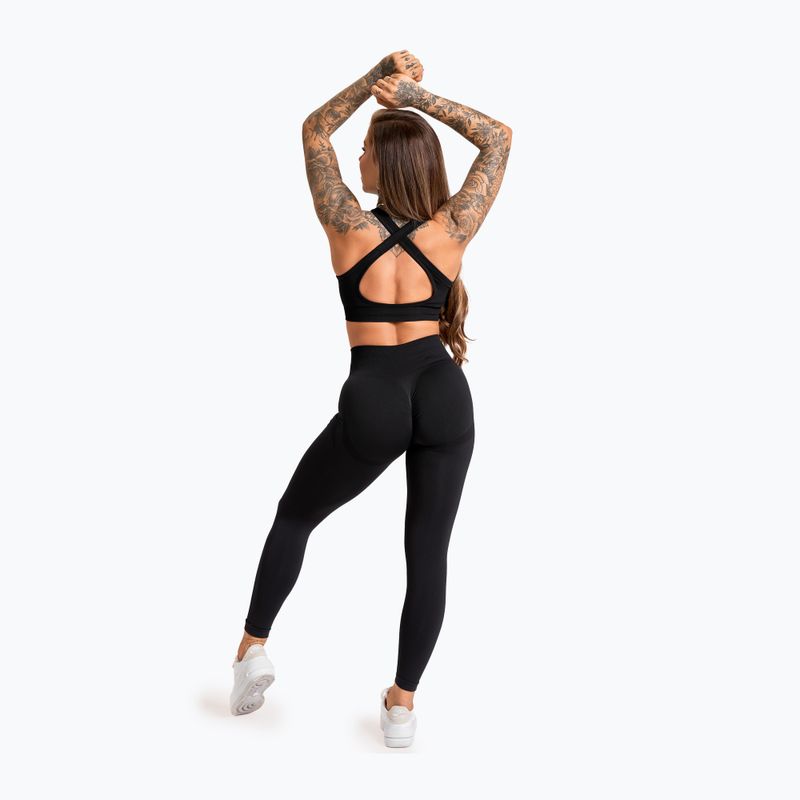 Damen-Leggings Gym Glamour Solid schwarz 3