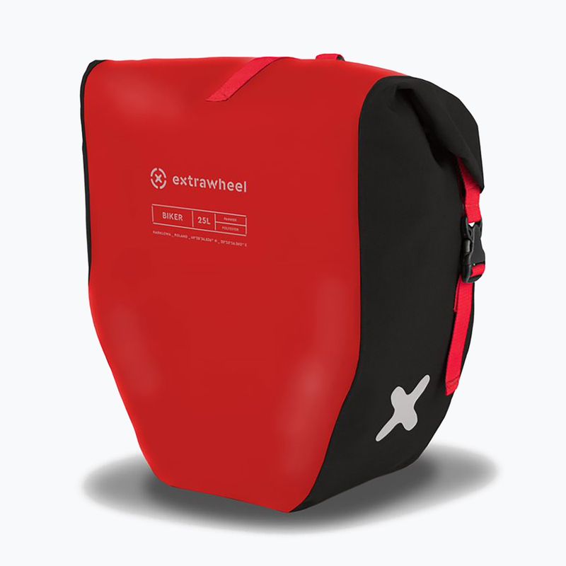 Fahrradtasche Extrawheel Biker 25L 2 St. schwarz-rot E119 2