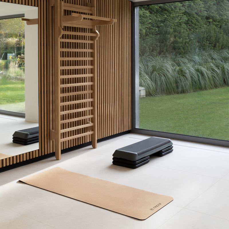 XTREXO Yoga-Matte TPE-Kork 6 mm schwarz YM-C01C 3