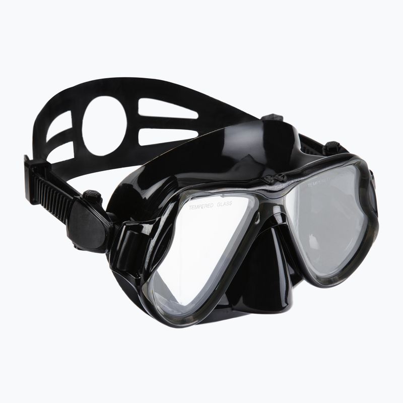 AQUASTIC Schnorchelset Maske + Schnorchel schwarz MSA-01C 2
