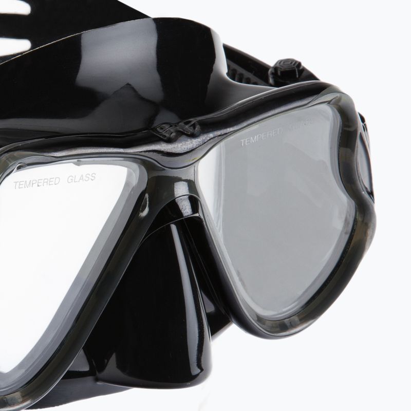AQUASTIC Schnorchelset Maske + Schnorchel schwarz MSA-01C 8