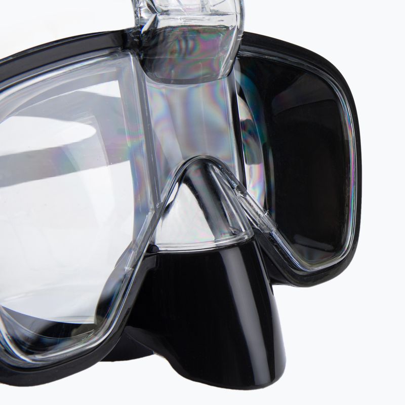 AQUASTIC Schnorchelset Maske + Schnorchel schwarz SMFK-01SC 15