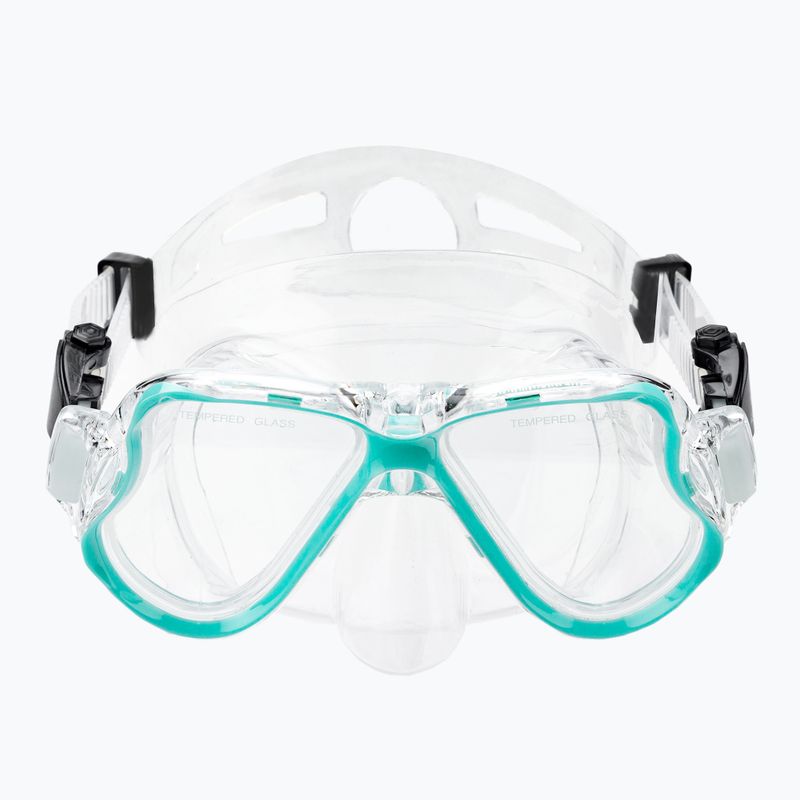 AQUASTIC Schnorchelset Maske + Flossen + Schnorchel blau MSFA-01SN 10