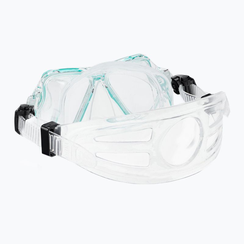 AQUASTIC Schnorchelset Maske + Flossen + Schnorchel blau MSFA-01SN 12