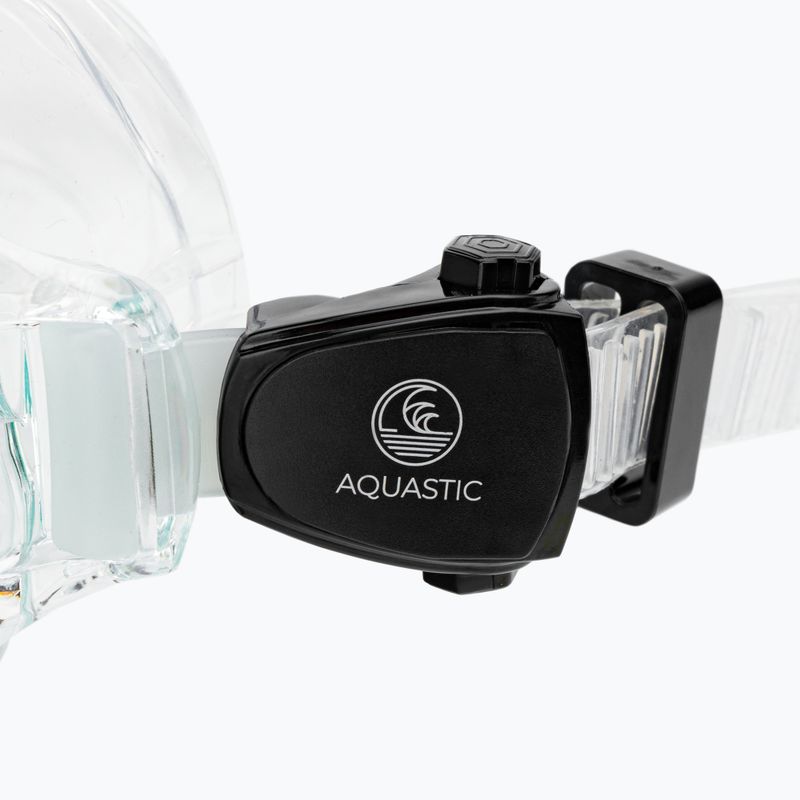 AQUASTIC Schnorchelset Maske + Flossen + Schnorchel blau MSFA-01SN 13