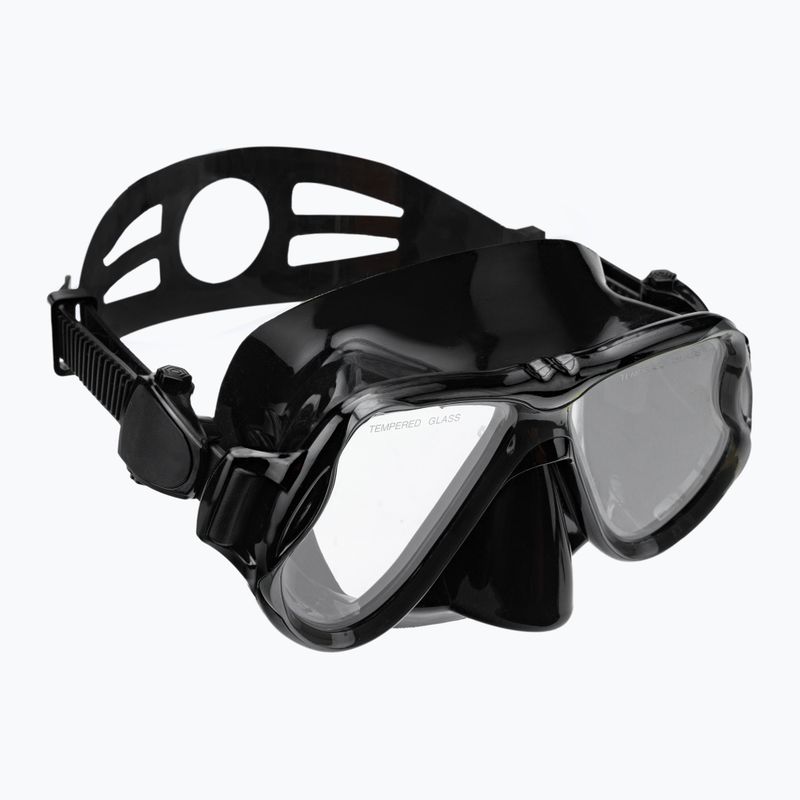 AQUASTIC Schnorchelset Maske + Flossen + Schnorchel schwarz MSFA-01SC 10