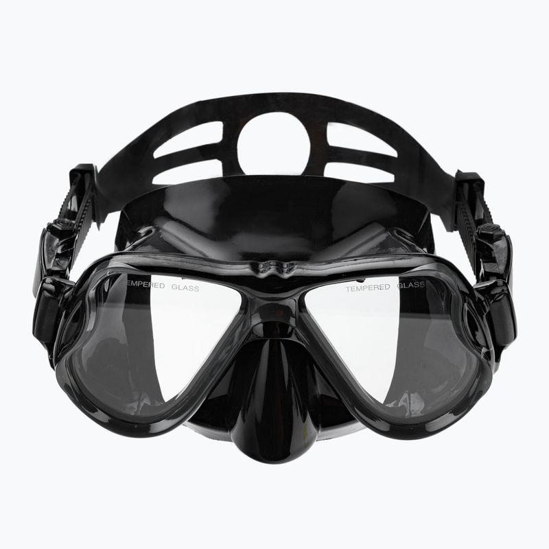 AQUASTIC Schnorchelset Maske + Flossen + Schnorchel schwarz MSFA-01SC 11