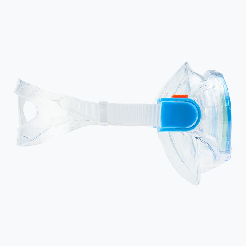 AQUASTIC Kinder-Schnorchelset Maske + Flossen + Schnorchel blau MSFK-01SN 12