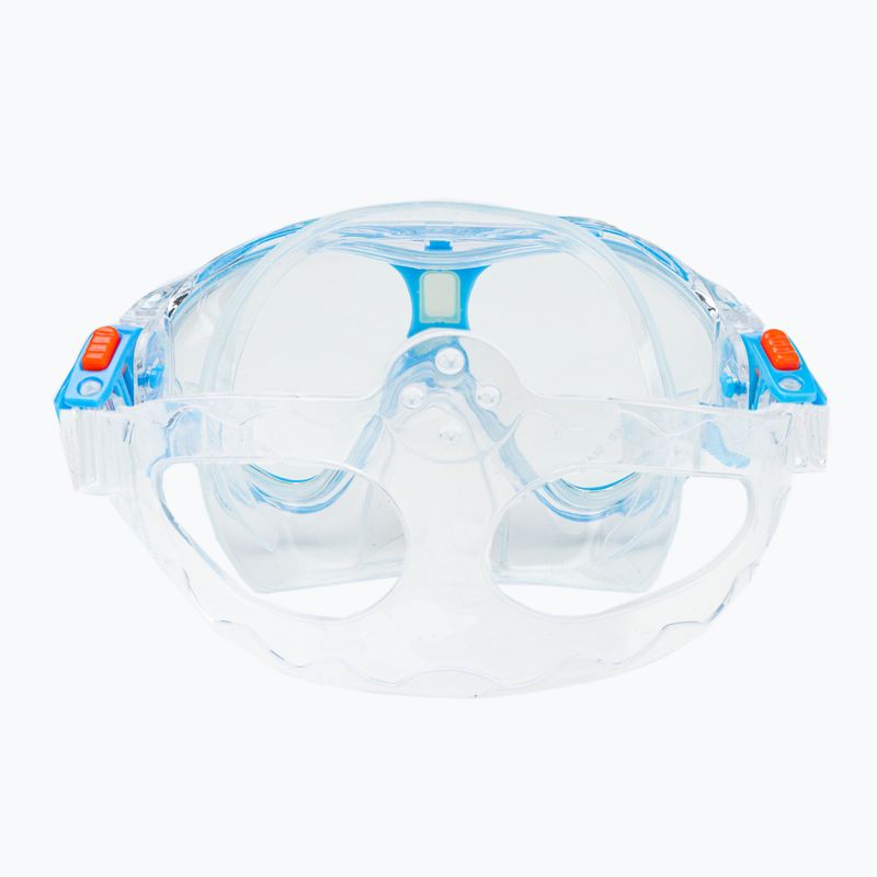 AQUASTIC Kinder-Schnorchelset Maske + Flossen + Schnorchel blau MSFK-01SN 14