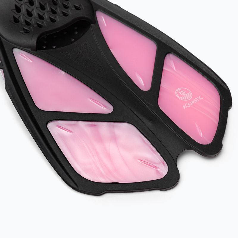 Kinderschnorchelset AQUASTIC Maske + Flossen + Schnorchel rosa MSFK-01SR 6