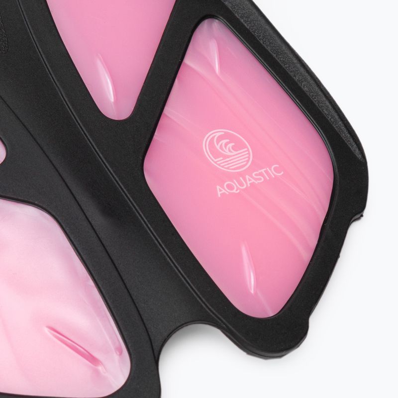 Kinderschnorchelset AQUASTIC Maske + Flossen + Schnorchel rosa MSFK-01SR 8
