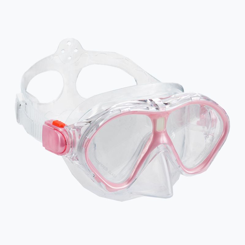 Kinderschnorchelset AQUASTIC Maske + Flossen + Schnorchel rosa MSFK-01SR 10
