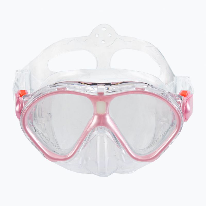 Kinderschnorchelset AQUASTIC Maske + Flossen + Schnorchel rosa MSFK-01SR 11