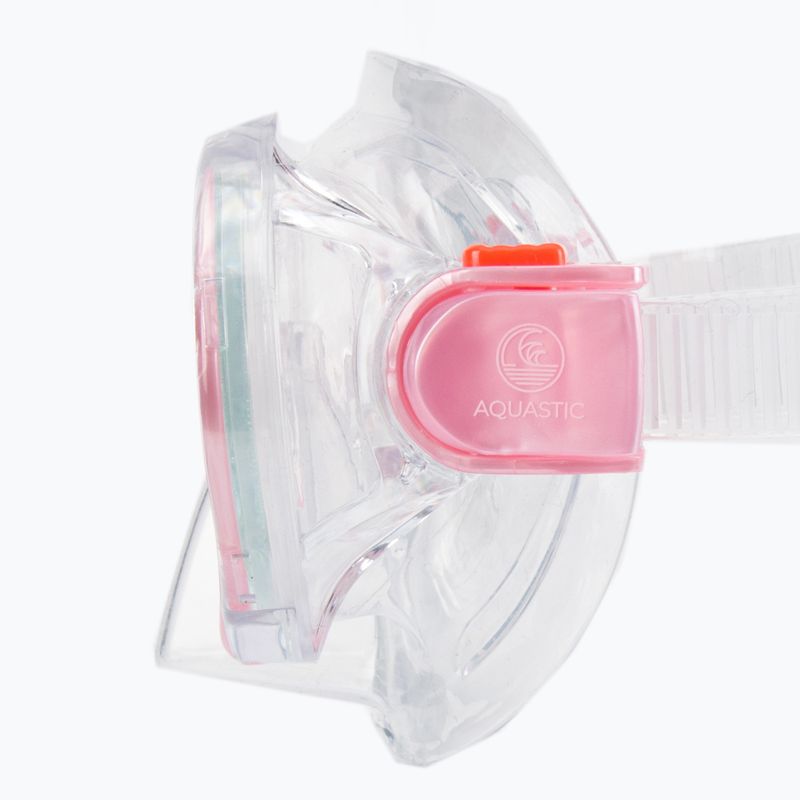 Kinderschnorchelset AQUASTIC Maske + Flossen + Schnorchel rosa MSFK-01SR 15