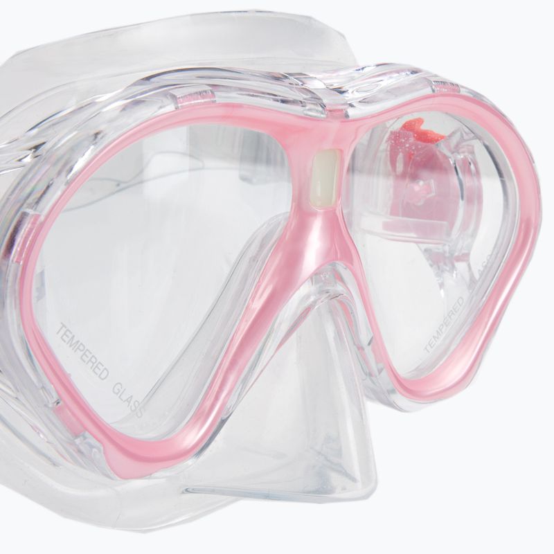 Kinderschnorchelset AQUASTIC Maske + Flossen + Schnorchel rosa MSFK-01SR 16