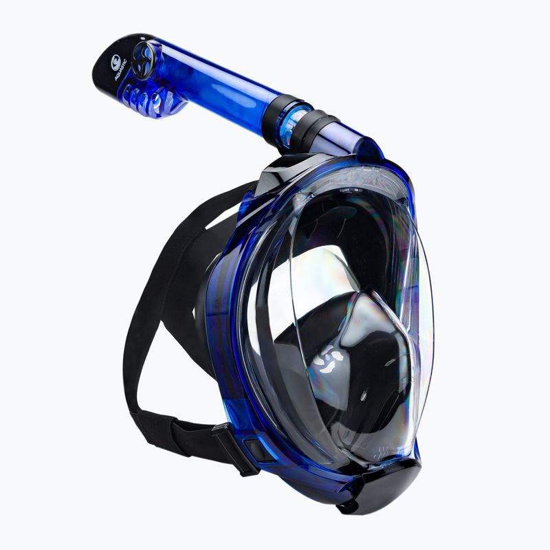 AQUASTIC Schnorchelset Vollgesichtsmaske + Flossen blau SMFA-01SN 9